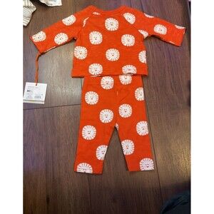 christian robinson orange smiling sun outfit 2 piece set nwt 0-3 months